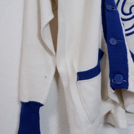 70s-80s LETTERED CARDIGAN