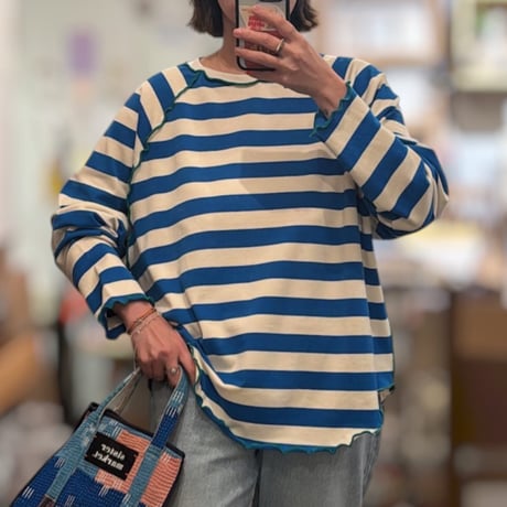 SISMA BORDER LS TEE/BLUE