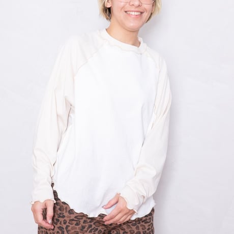 ORIGINAL RAGLAN LS TEE / WHITE×IVORY
