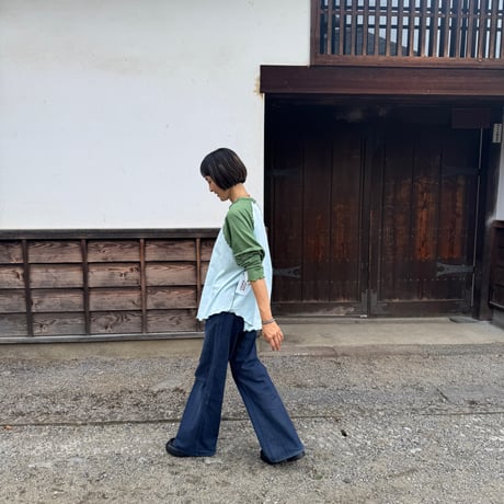 ORIGINAL RAGLAN LS TEE / KHAKI×LIGHT BLUE