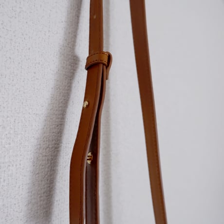 ANNE PERFORATED LEATHER SMALL BUCKET BAG/LIGHT BROWN