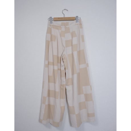 CHECK WIDE PANTS