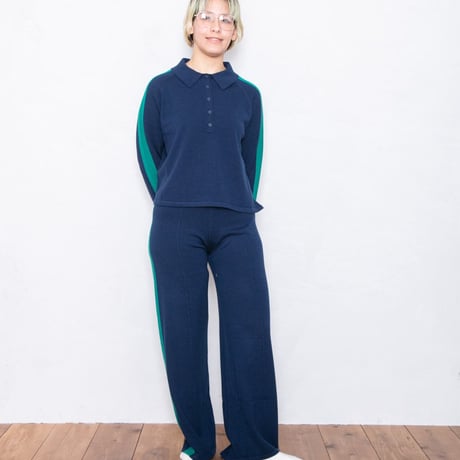 STRIPE KNITTED TROUSERS