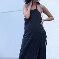 Linen halter-cami dress