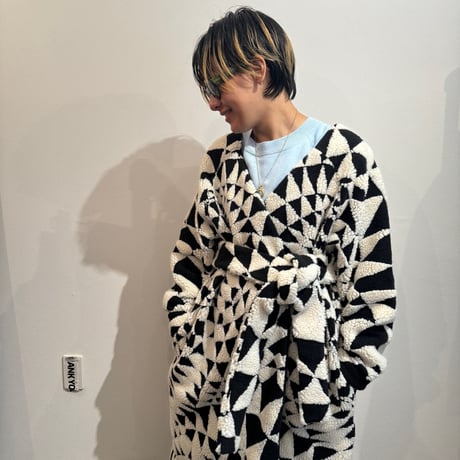 GOWN COAT BLACK×WHITE