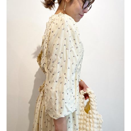 Floral Embroidery Ruffle Dress