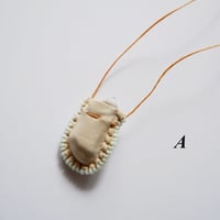 Omamori Necklace/green beads