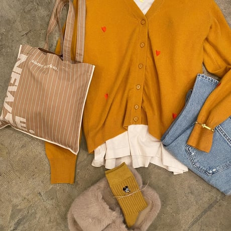Stripe eco bag  / New Me 🤎🤍