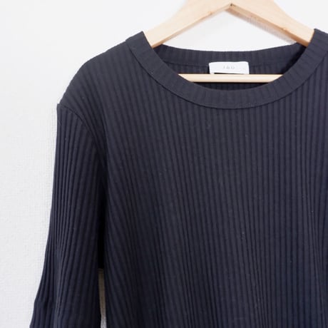 RIB T-SHIRTS/BLACK
