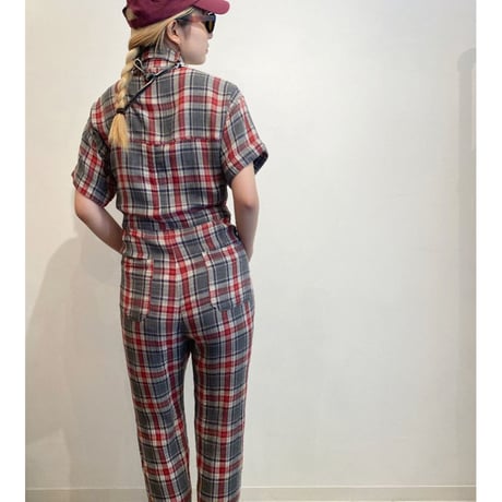 Check Jump Suit