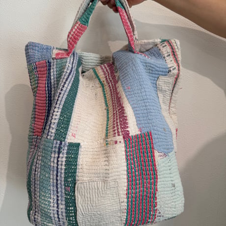 Kantha Short Handle tote　A