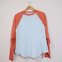 ORIGINAL RAGLAN LS TEE / ORANGE×LIGHT BLUE