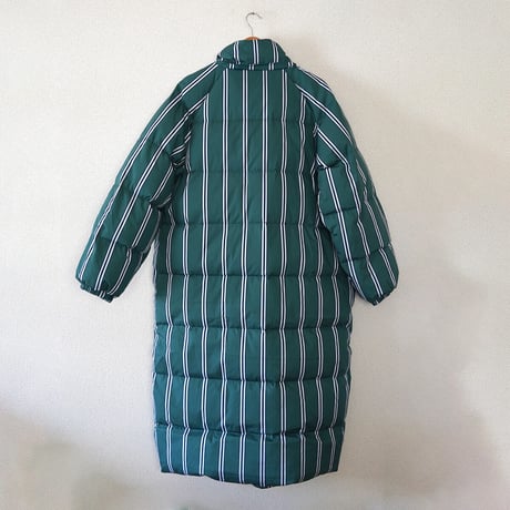 ストライプ ロングダウン（Green × White/Navy）｜THE TINY BIG SISTER