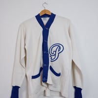 70s-80s LETTERED CARDIGAN