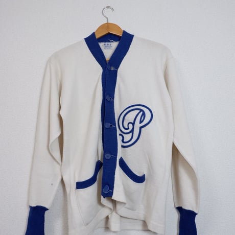 70s-80s LETTERED CARDIGAN