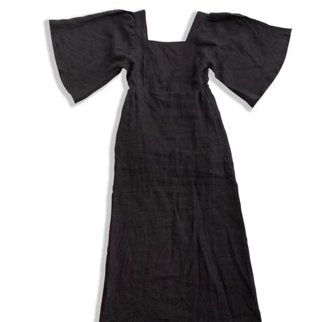 Linen cape sleeve dress