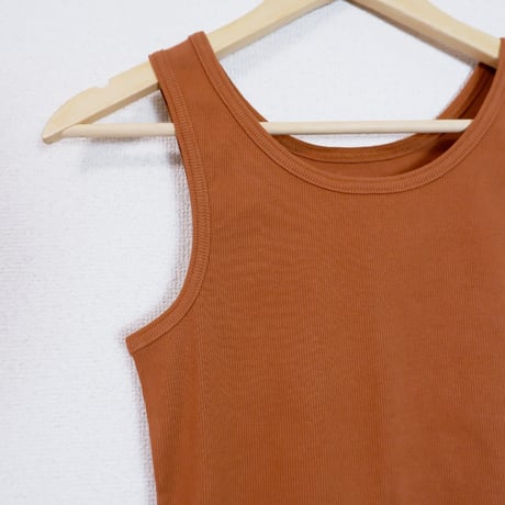 RIB TANKTOP/BROWN