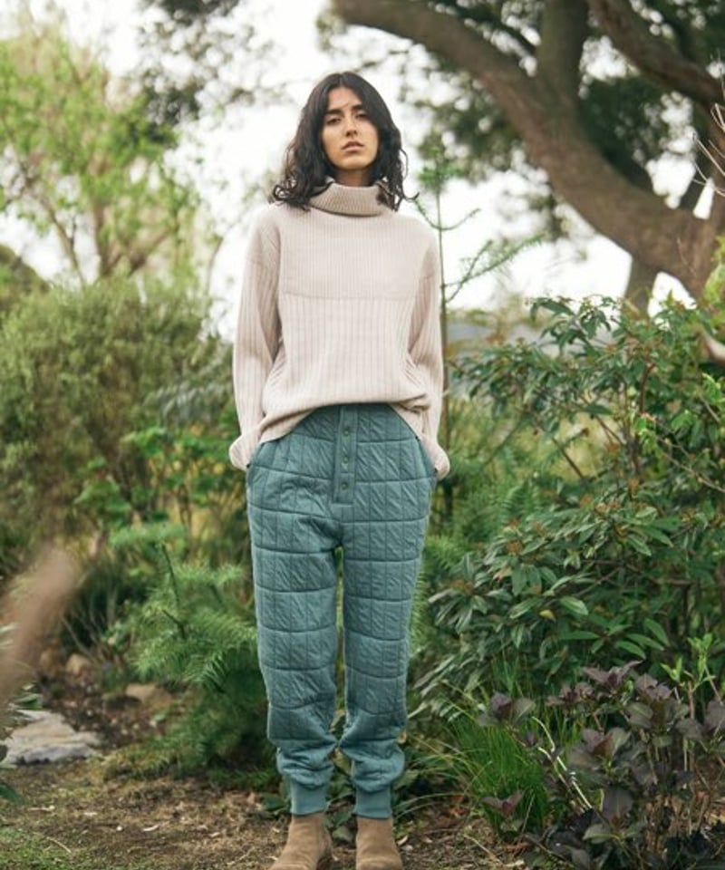 Y's PATCHWORK JACQUARD RUFFLE PANTS カーキ2 Y´s PATCHWORK JACQUARD RUFFLE PANTS カーキ2