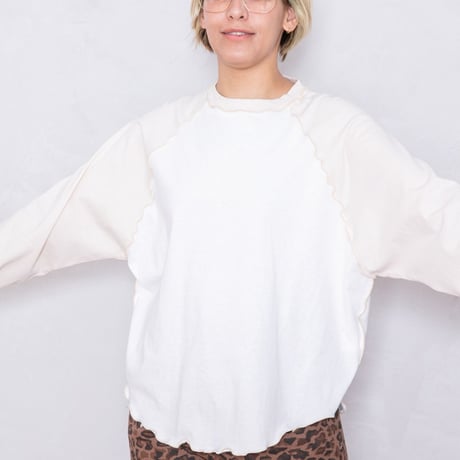ORIGINAL RAGLAN LS TEE / WHITE×IVORY