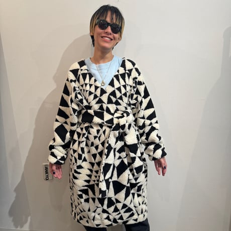 GOWN COAT BLACK×WHITE