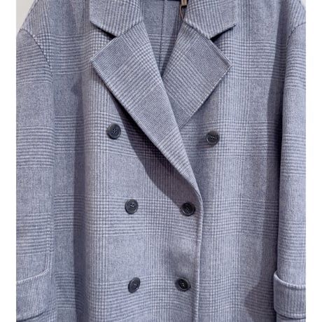 WOOL CHECK COAT