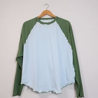ORIGINAL RAGLAN LS TEE / KHAKI×LIGHT BLUE
