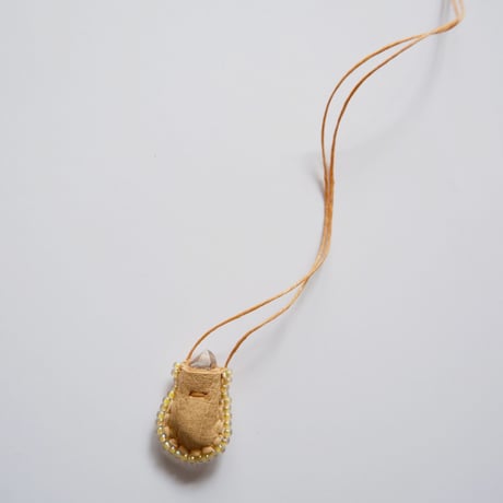 Omamori Necklace/Yellow beads