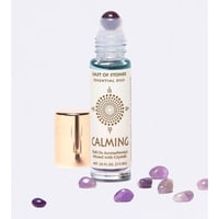 CALMING ROLL-ON - ESSENTIAL OIL AROMATHERAPY W/ AMETHYST CRYSTALS