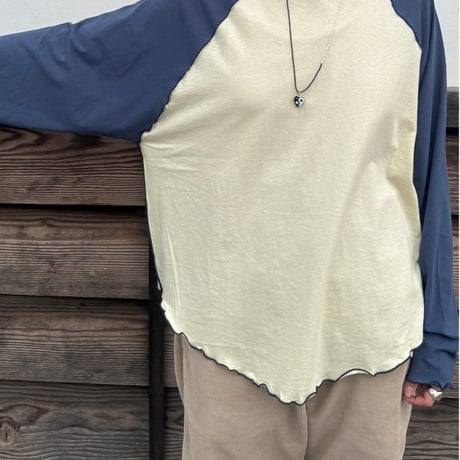 ORIGINAL RAGLAN LS TEE / NAVY×CREAM