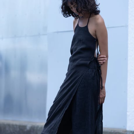 Linen halter-cami dress
