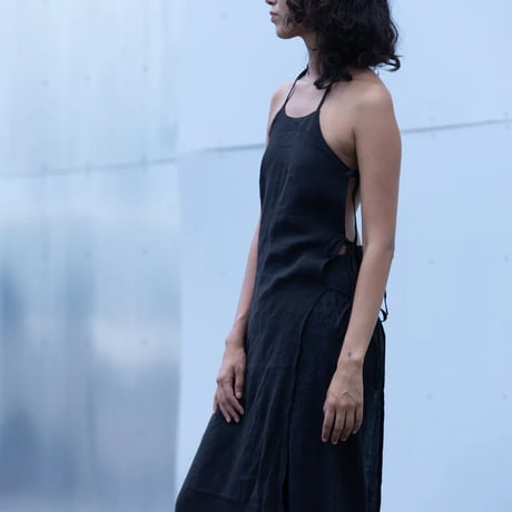 Linen halter-cami dress