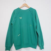 80s-90s Embroidery Sweat/GREEN