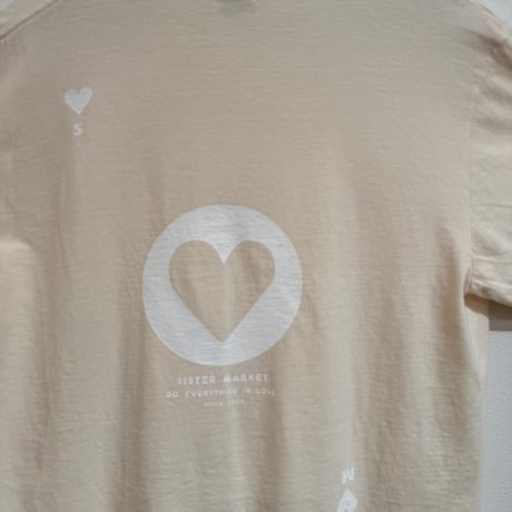 sisma トランプ Tee /♠️ & 🖤 IVORY