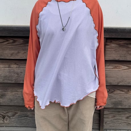 ORIGINAL RAGLAN LS TEE / ORANGE×PURPLE