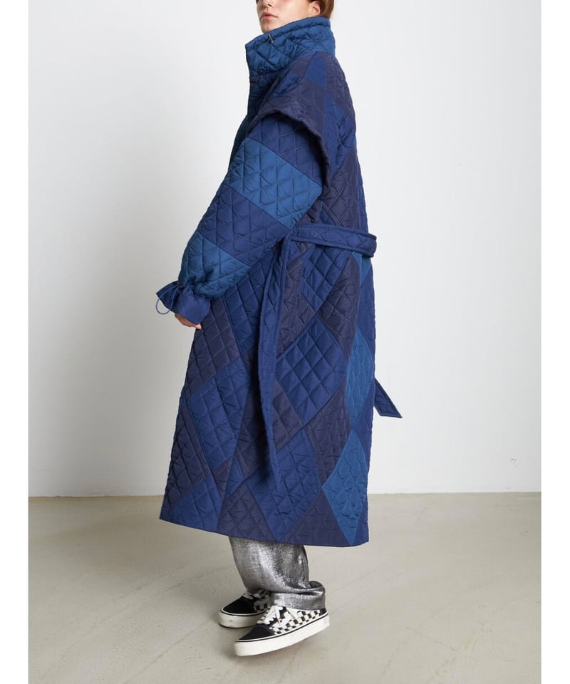 Stand Collar Quilting Coat / Blue | sister market.