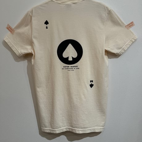 sisma トランプ Tee /♠️ & 🖤 IVORY