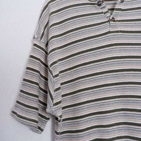 BORDER RIB KNIT TEE