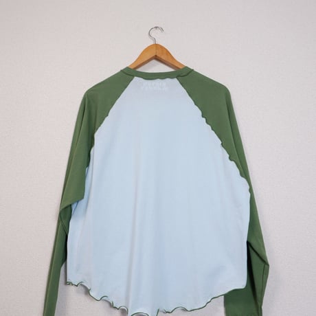 ORIGINAL RAGLAN LS TEE / KHAKI×LIGHT BLUE