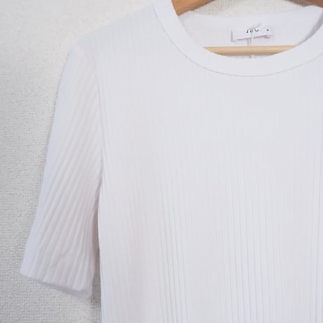 RIB T-SHIRTS/WHITE