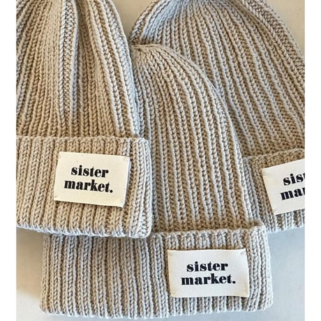 Handmade Knit Cap / Heather Gray