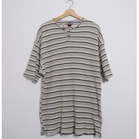 BORDER RIB KNIT TEE