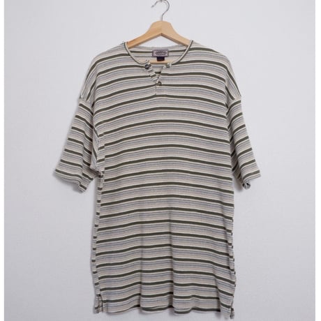 BORDER RIB KNIT TEE