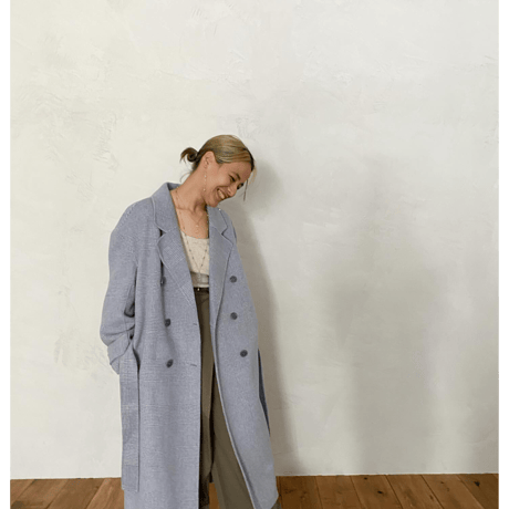 WOOL CHECK COAT