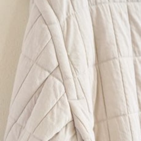 QUILT JACQUARD COAT LIGHT GRAY