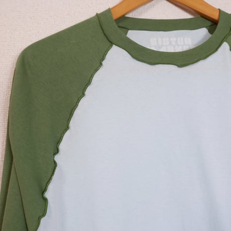 ORIGINAL RAGLAN LS TEE / KHAKI×LIGHT BLUE