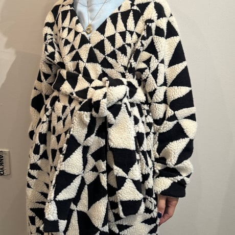 GOWN COAT BLACK×WHITE