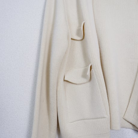 SOFT VANILLA POCKET KNIT CARDIGAN