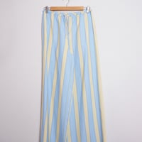 RETRO STRIPES PANTS/PRETTY BLUE×DUSTY YELLO