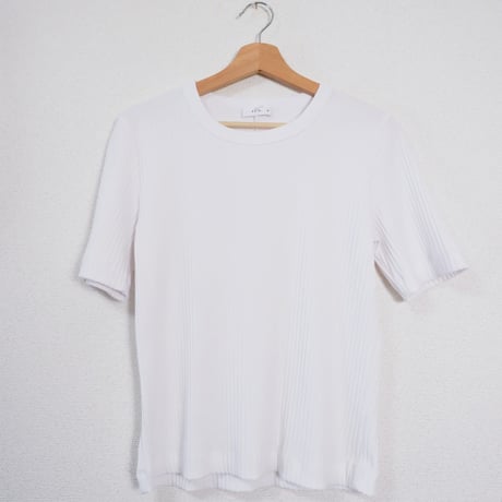 RIB T-SHIRTS/WHITE