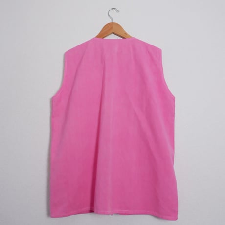 LINEN PACTH WORK VEST